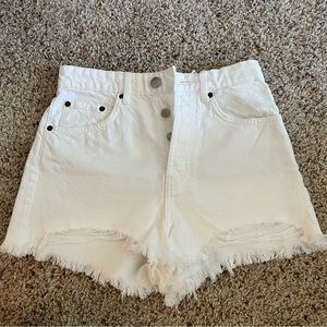White Zara shorts